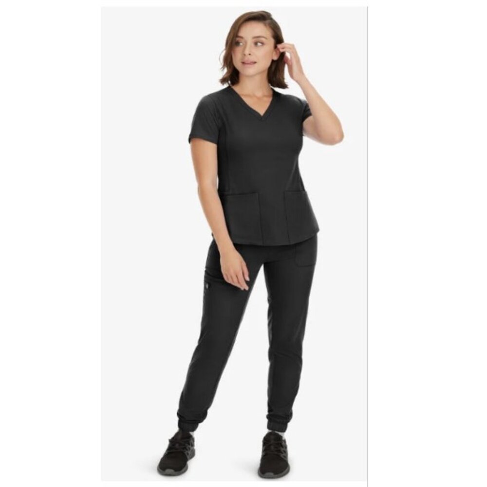 Hh Works Helping Hands Renee 2x Scrub Jogger Pants In Black
